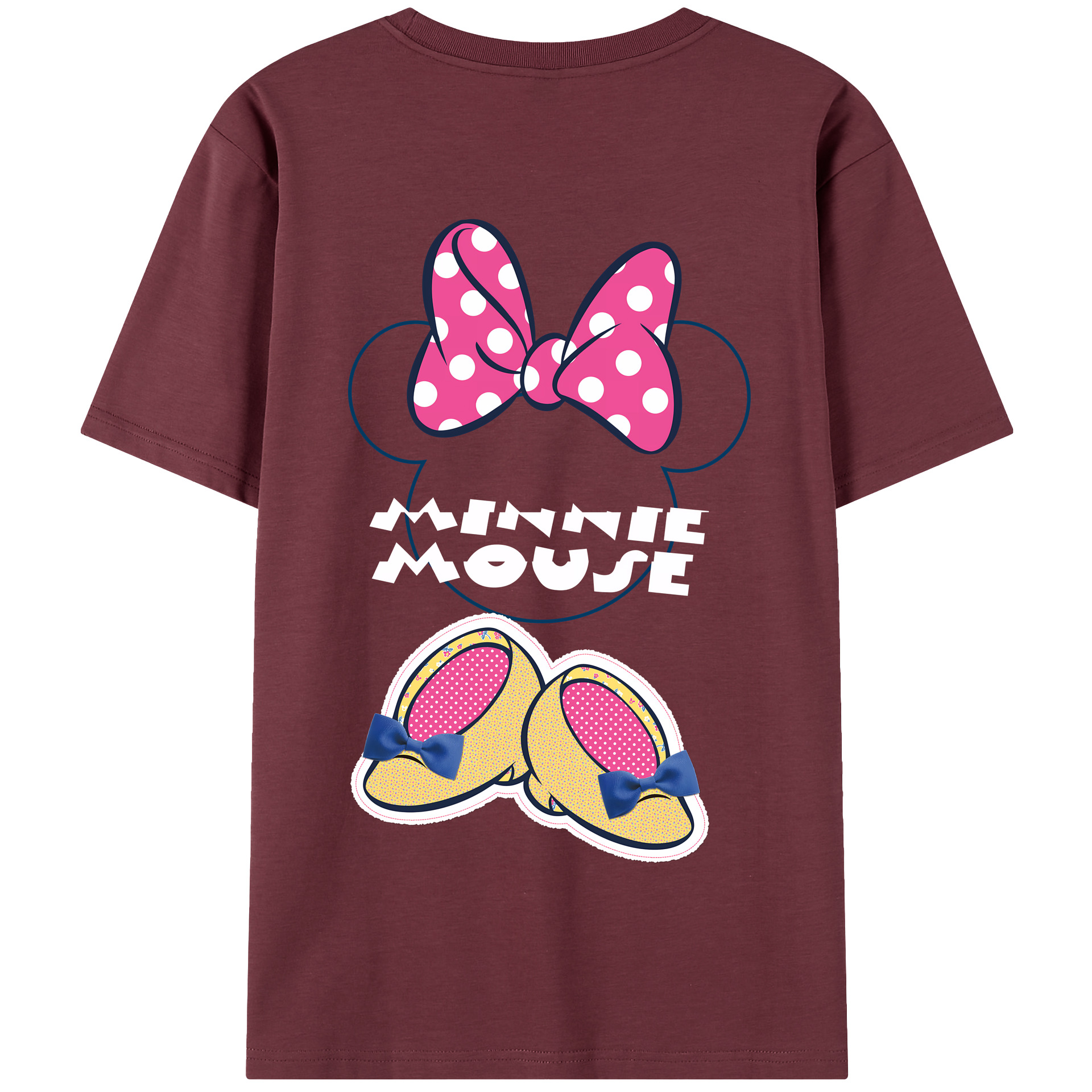 （画像用） ミッキーマウス Mickey Mouse 綿100％半袖Tシャツ（背面プリント）